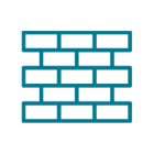 Pictogramme de mur en briques